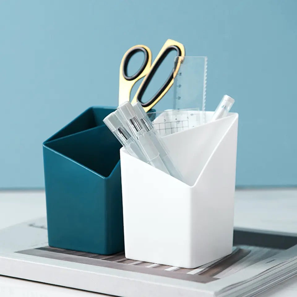 Pentagon Pen Holder, 2 Compartment Creative Stationary Holder, Multifunctional Countertop Organizer, Mini Desktop Stationary Holder Pentagon Pen Holder, 2 Compartment Creative Stationary Holder, Multifunctional Countertop Organizer, Mini Desktop Stationary Holder